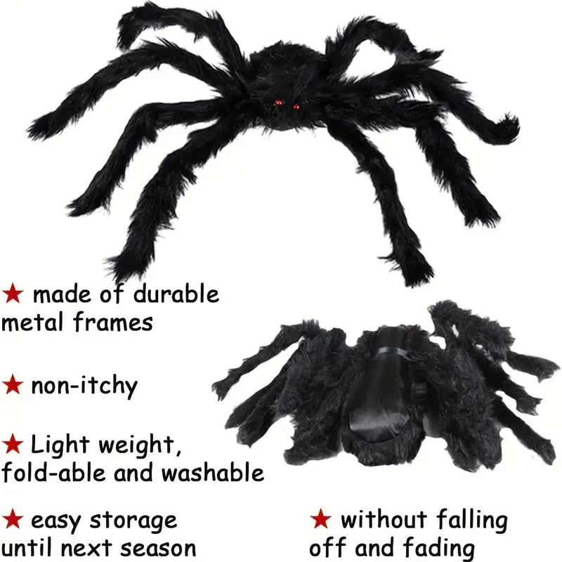 Spiders Giant Fake Scary Spider - 3 Pcs