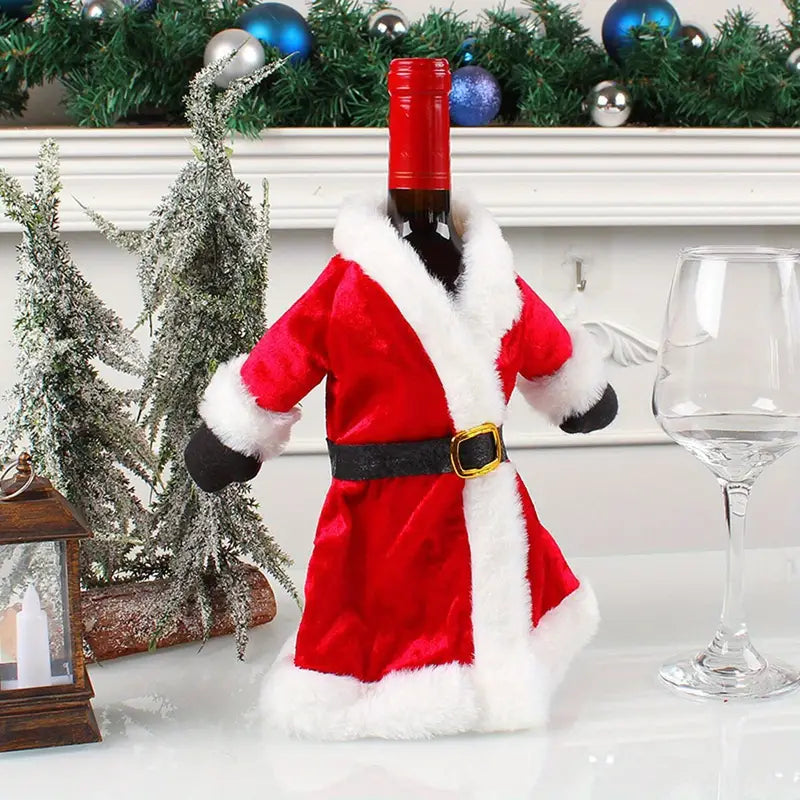 Christmas Santa Bottle Cover Dress up