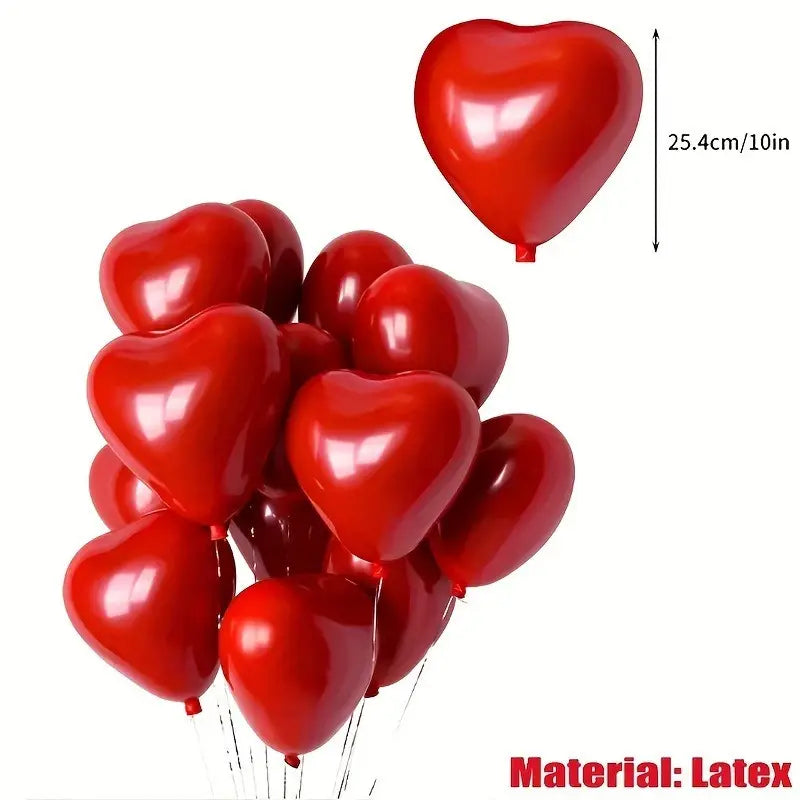 10 Inch Helium Latex Heart Balloon - 1 Pc