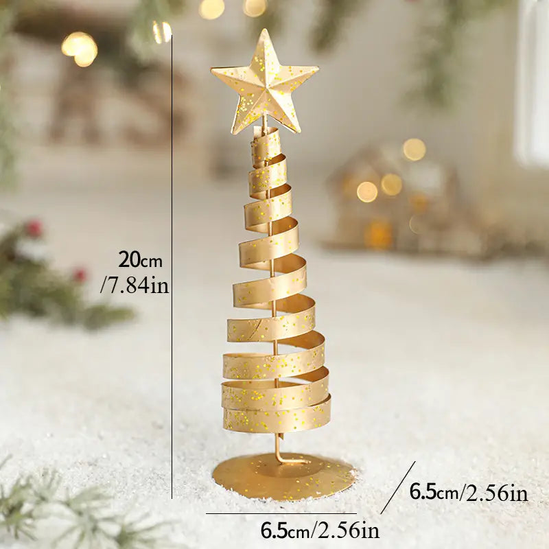 Christmas Metal Tree in Gold Color