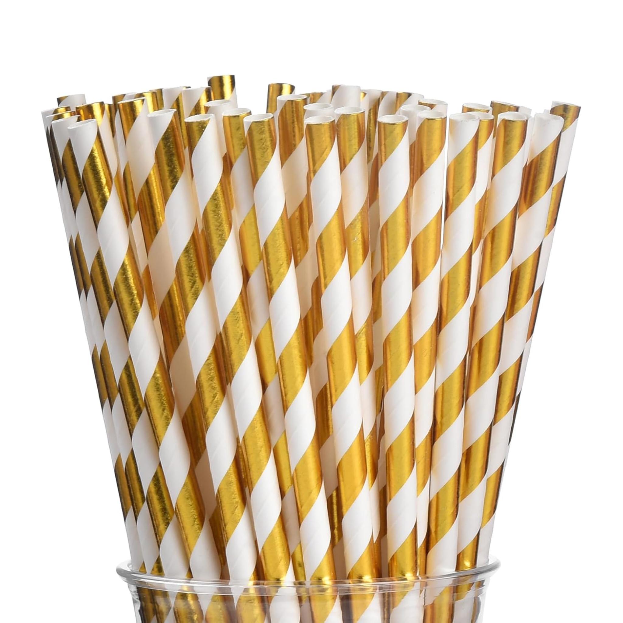 Carousel Stripe Party Theme Paper Straws Set (Orange)