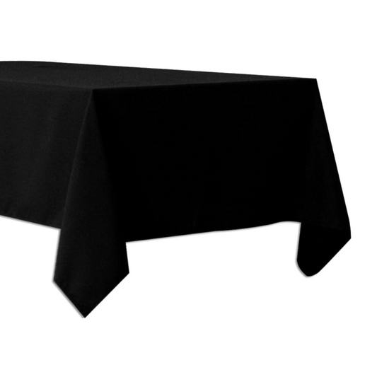 Premium Black Plastic Table Cover Set