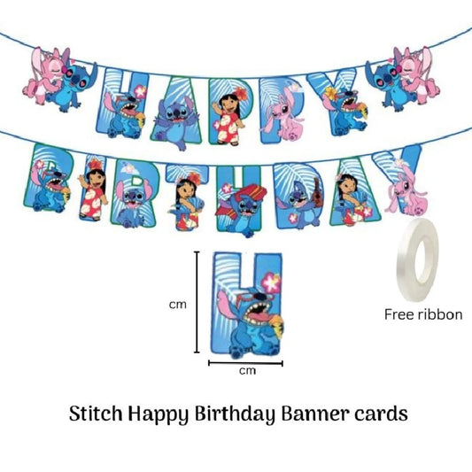 Stitch Happy Birthday Bunner