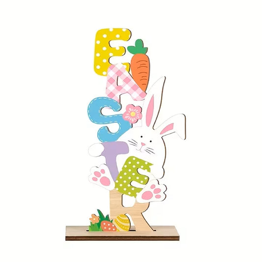 Easter Wooden Home Decor Tabletop - 20*9 Cm