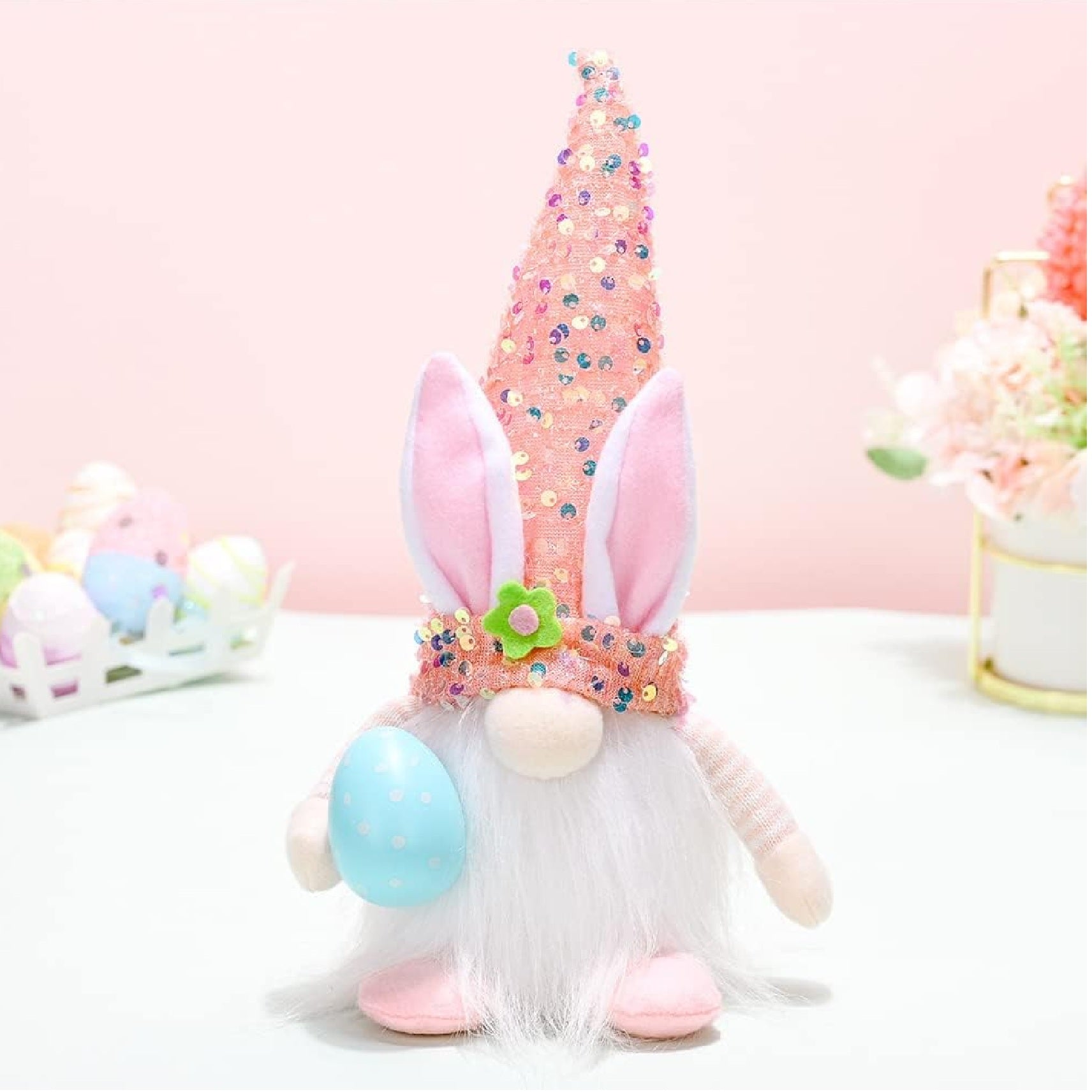 Light Up Gonk Easter Bunny Plush (Pink)