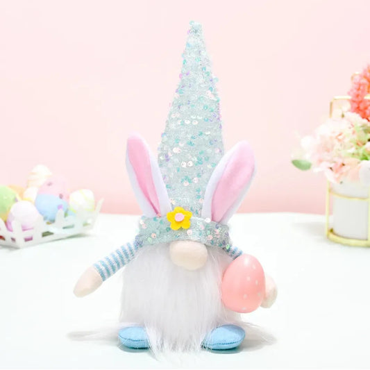 Light Up Gonk Easter Bunny Plush (Blue)