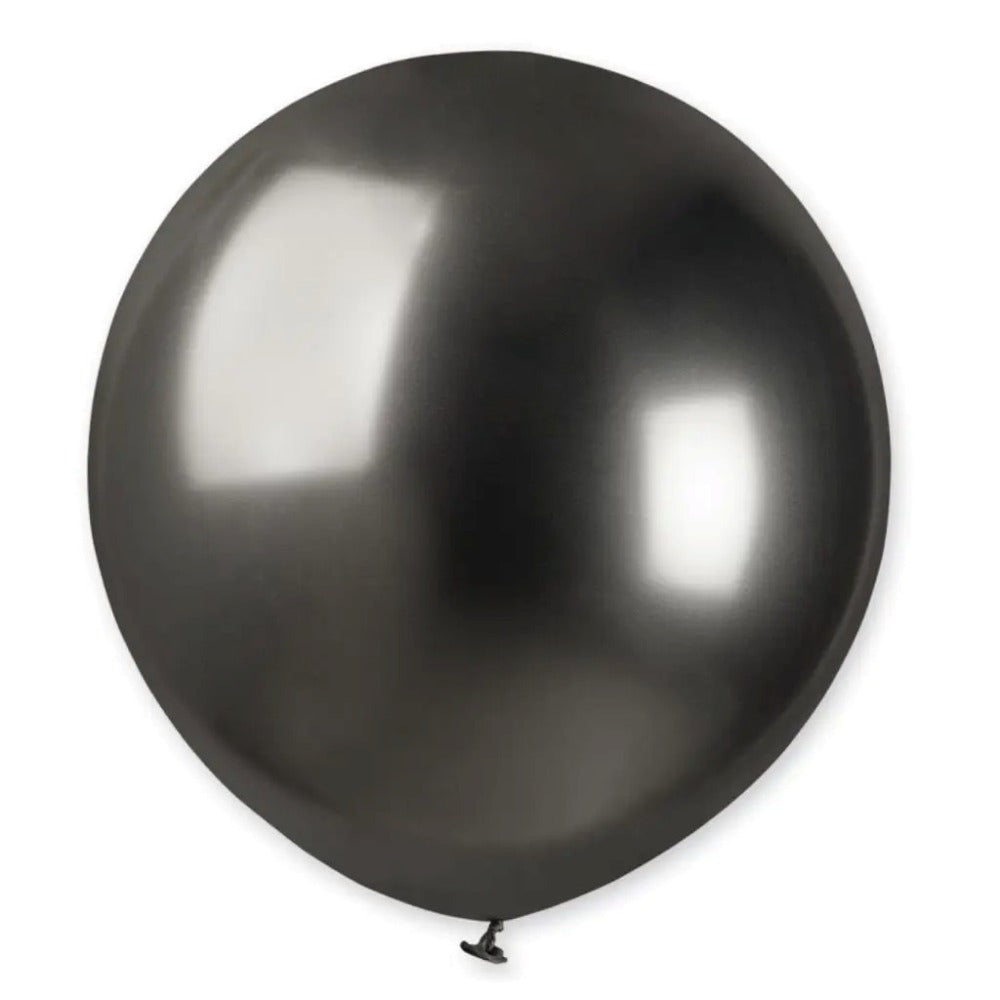 18 Inch Chrome Balloons (Black)