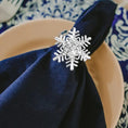 Load image into Gallery viewer, Christmas Snow Floke Napkins Ring Silver
