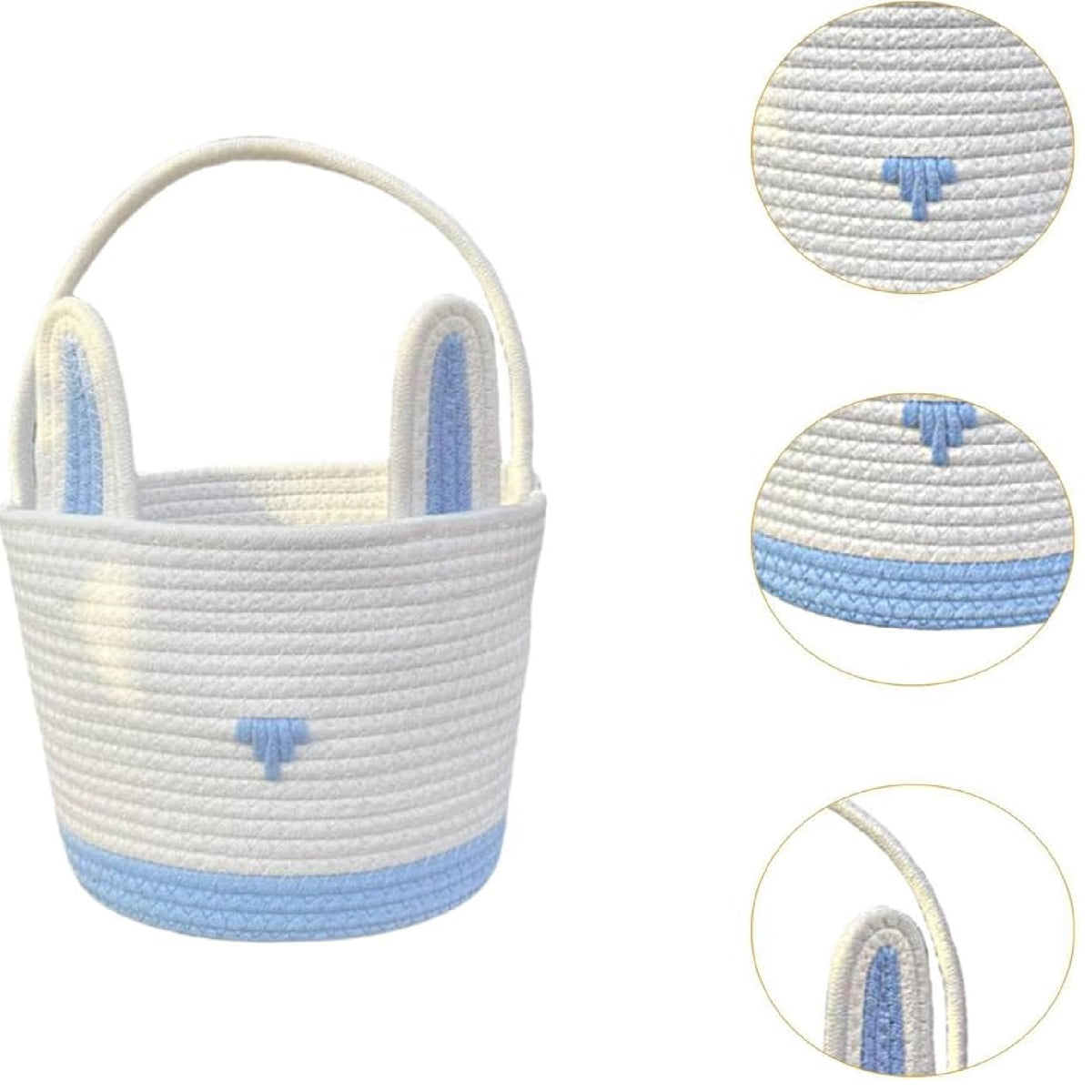 Easter Bunny Woven Basket (Blue)
