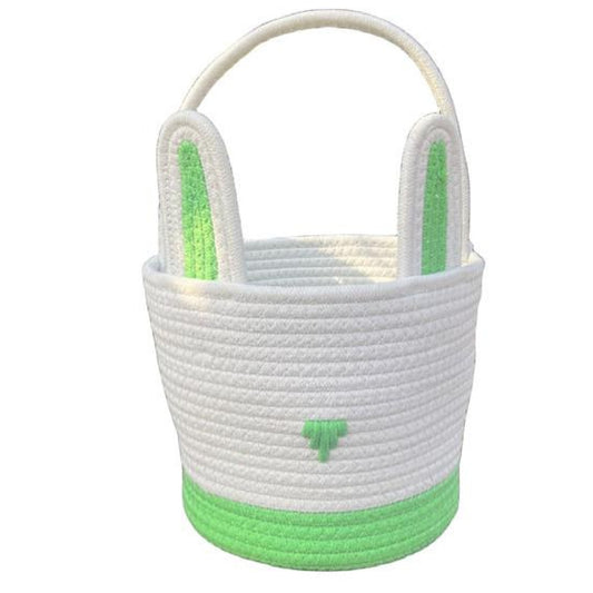Easter Bunny Woven Basket (Green)