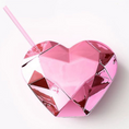 Load image into Gallery viewer, Heart-shaped Plastic Straw Cup
