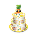 Load image into Gallery viewer, 3-Tier Hawaiian Fruit Pineapple Cupcake Stand
