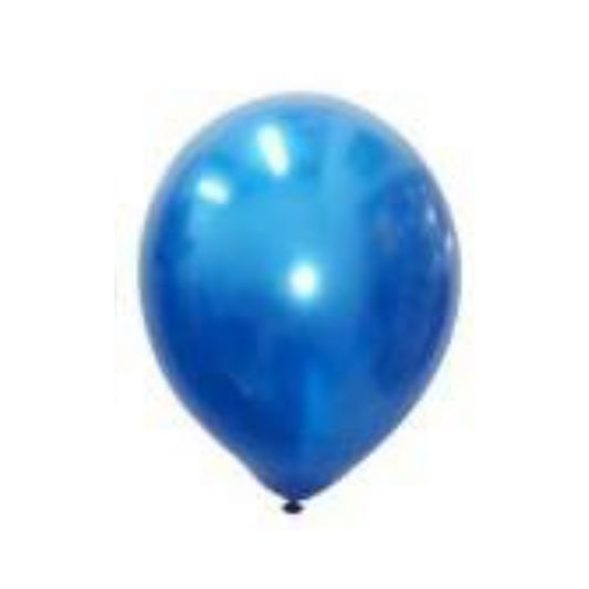 Helium 12 Inch Metallic Balloons (Pearlescent Blue)