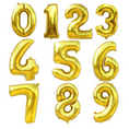 Load image into Gallery viewer, Gold Numbers Foil Balloons (32 inch)
