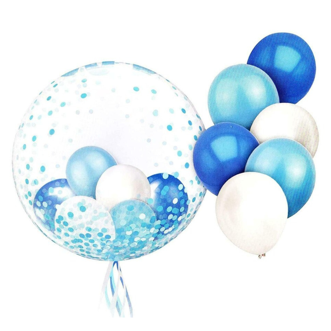 Blue Series Bobo Balloons Set (Non-Inflated)