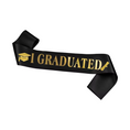 Load image into Gallery viewer, Graduation Sash with Gold Glitter Letter I Graduated
