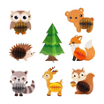 Load image into Gallery viewer, Woodland Animals Honeycomb Centerpieces Set
