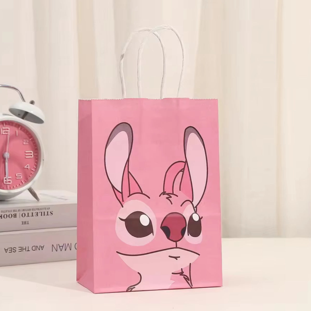 Stitch Favor Blue or Pink Bag 21*15*8cm (Pink)