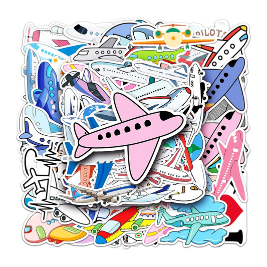 Airplane Theme Vinyl Stickers Set
