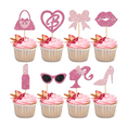 Load image into Gallery viewer, Barbie Theme Cup Cake Toppers Set
