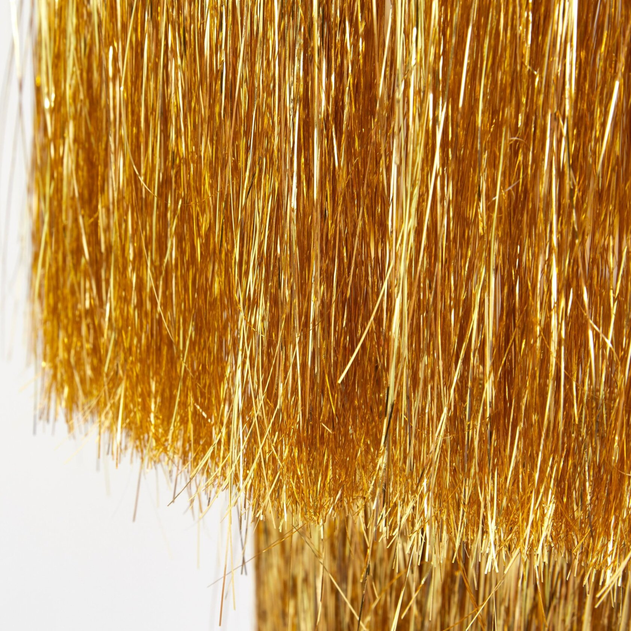 Glittering Gold Tinsel Chandelier