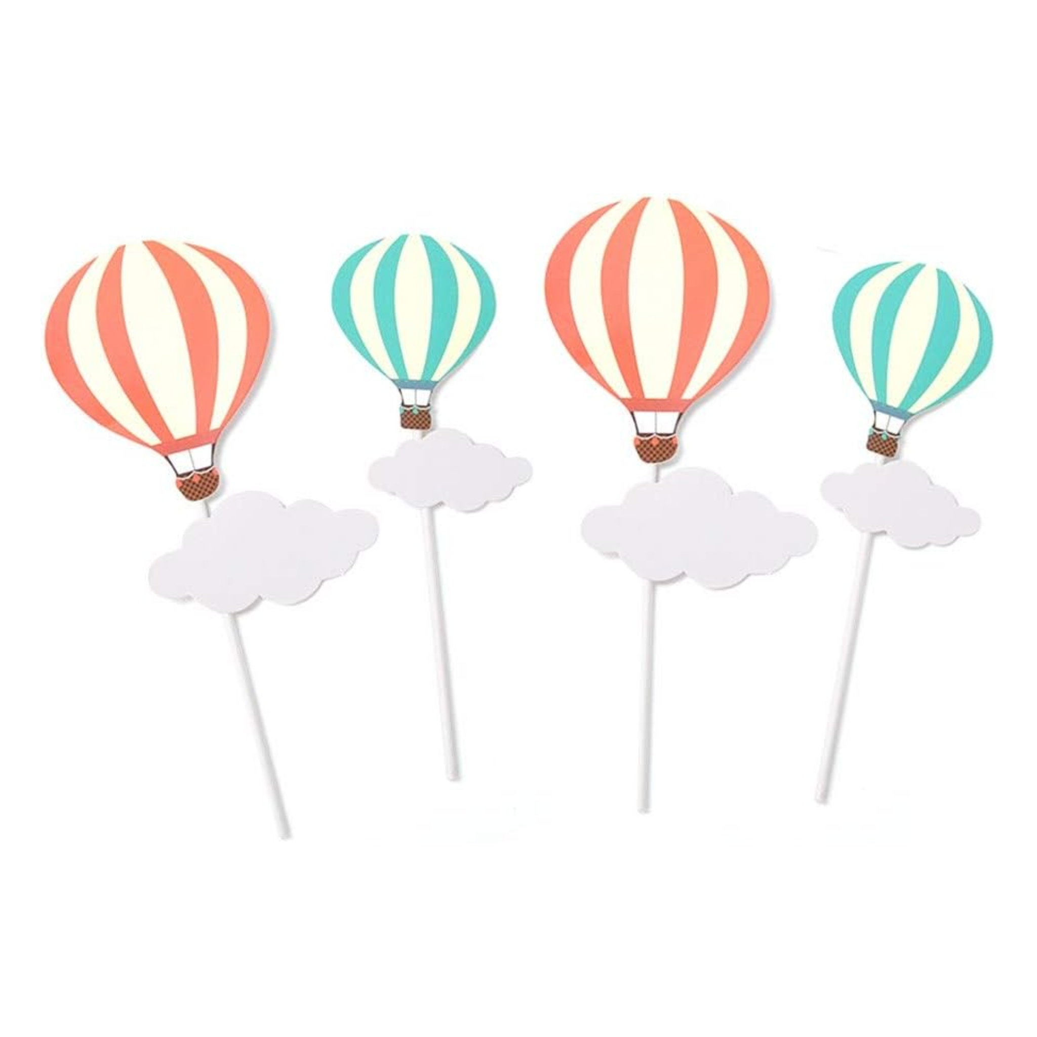 Hot Air Balloon Cake Toppers Set