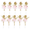 Load image into Gallery viewer, Gold Glitter Ballerina Cupcake Toppers Set
