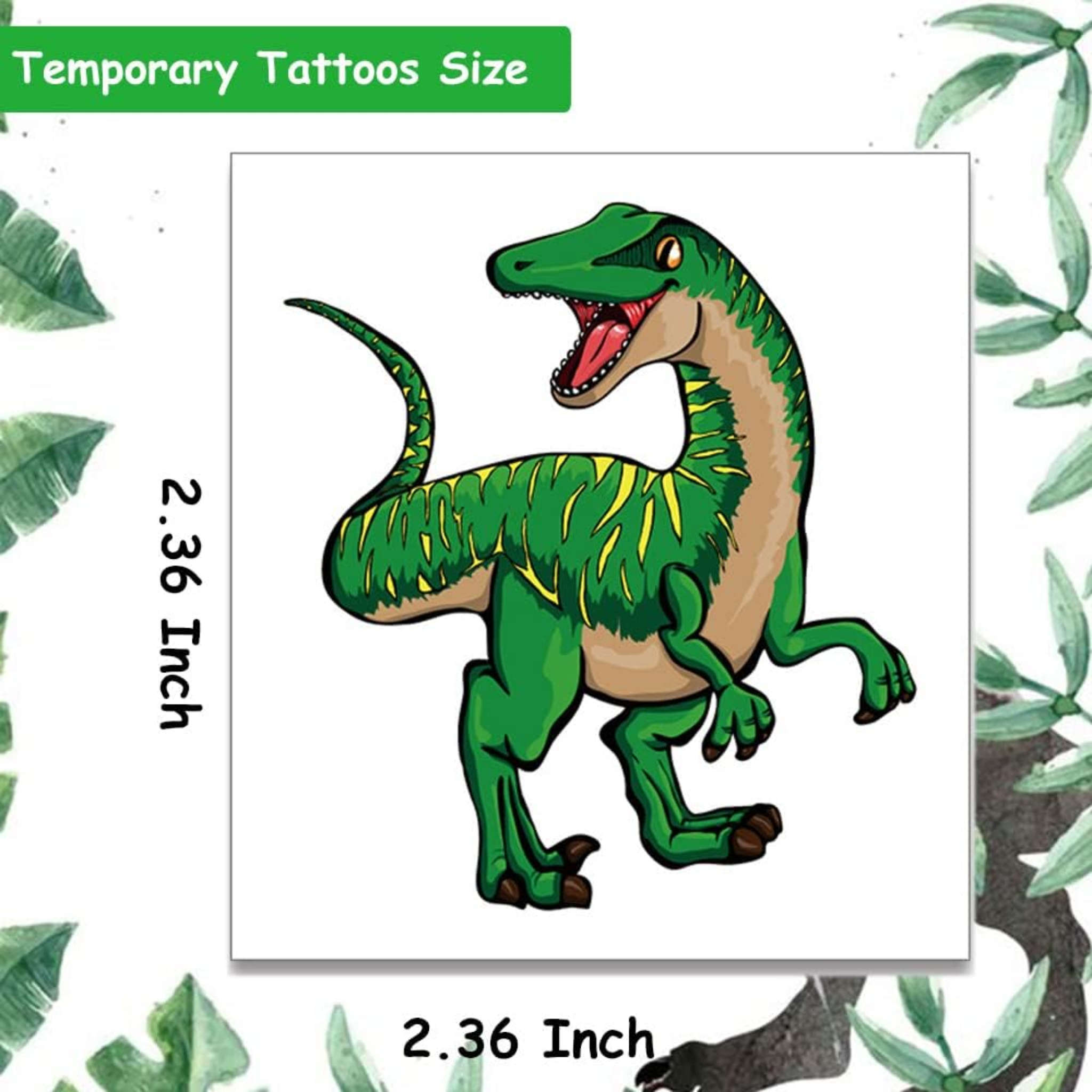 Cool Dinosaur Theme Party Tattoo Set