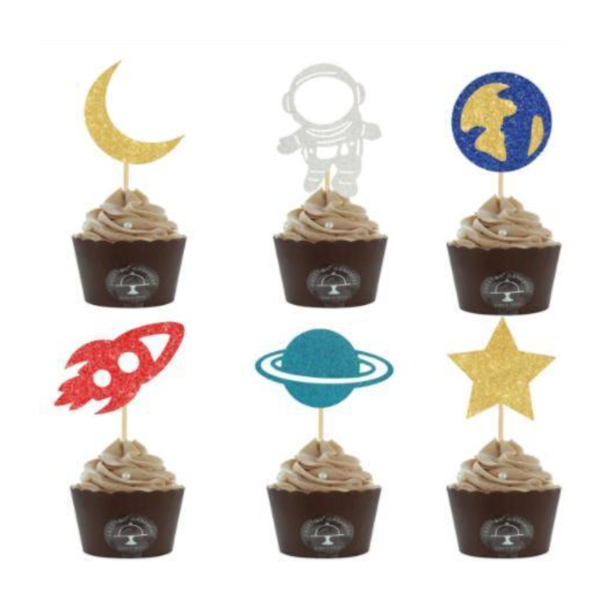 Outer Space Theme Cupcake Topers