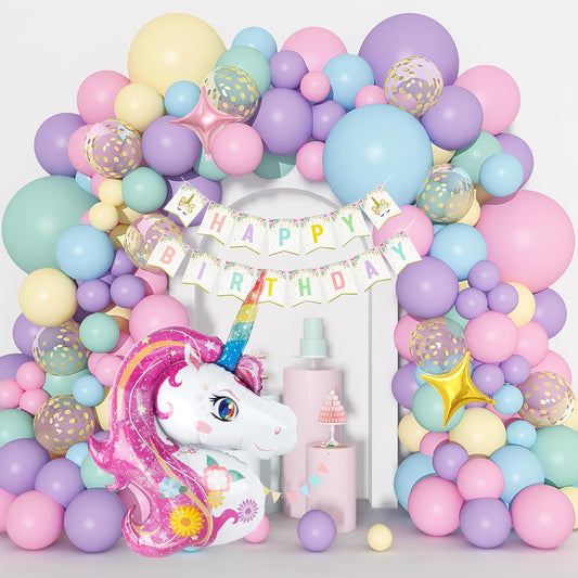 Unicorn Birthday Balloon Arch Decorations