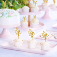 Load image into Gallery viewer, Gold Glitter Fairy Theme Cupcake Toppers Set
