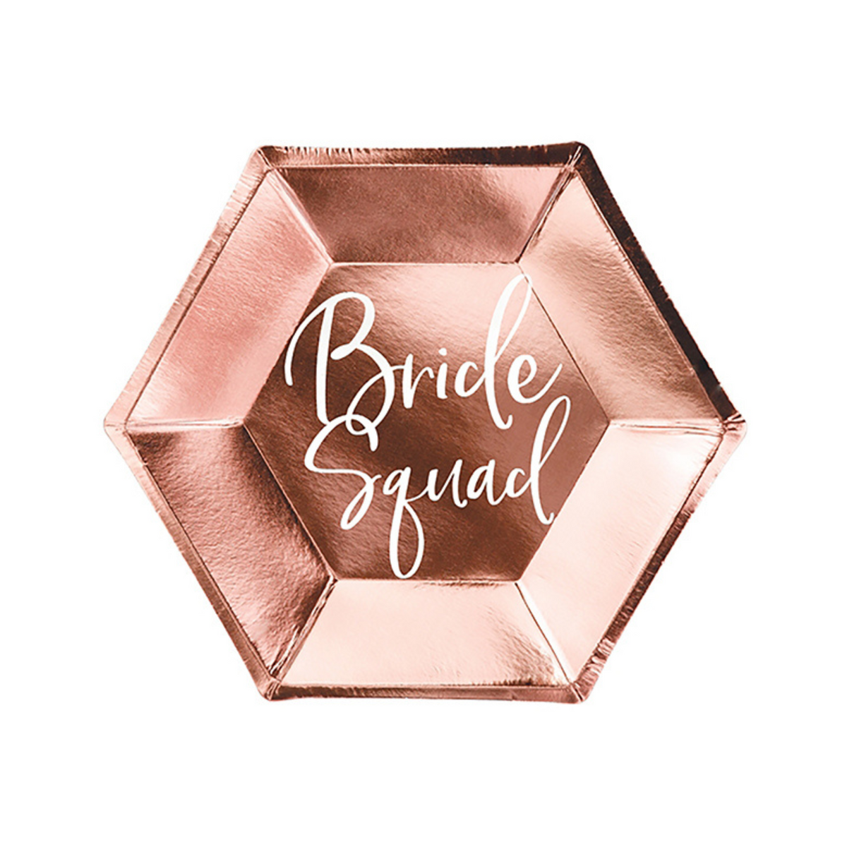 Bachelorette Party Rose Gold Dinnerware Set