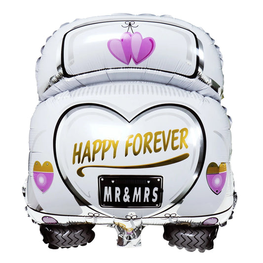 Happy Forever Car-Shaped Wedding Balloon
