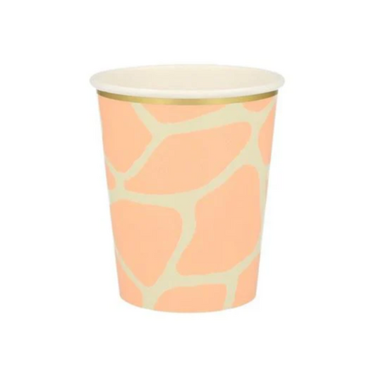Animal Pink Leopard Theme Party Paper Cups Set