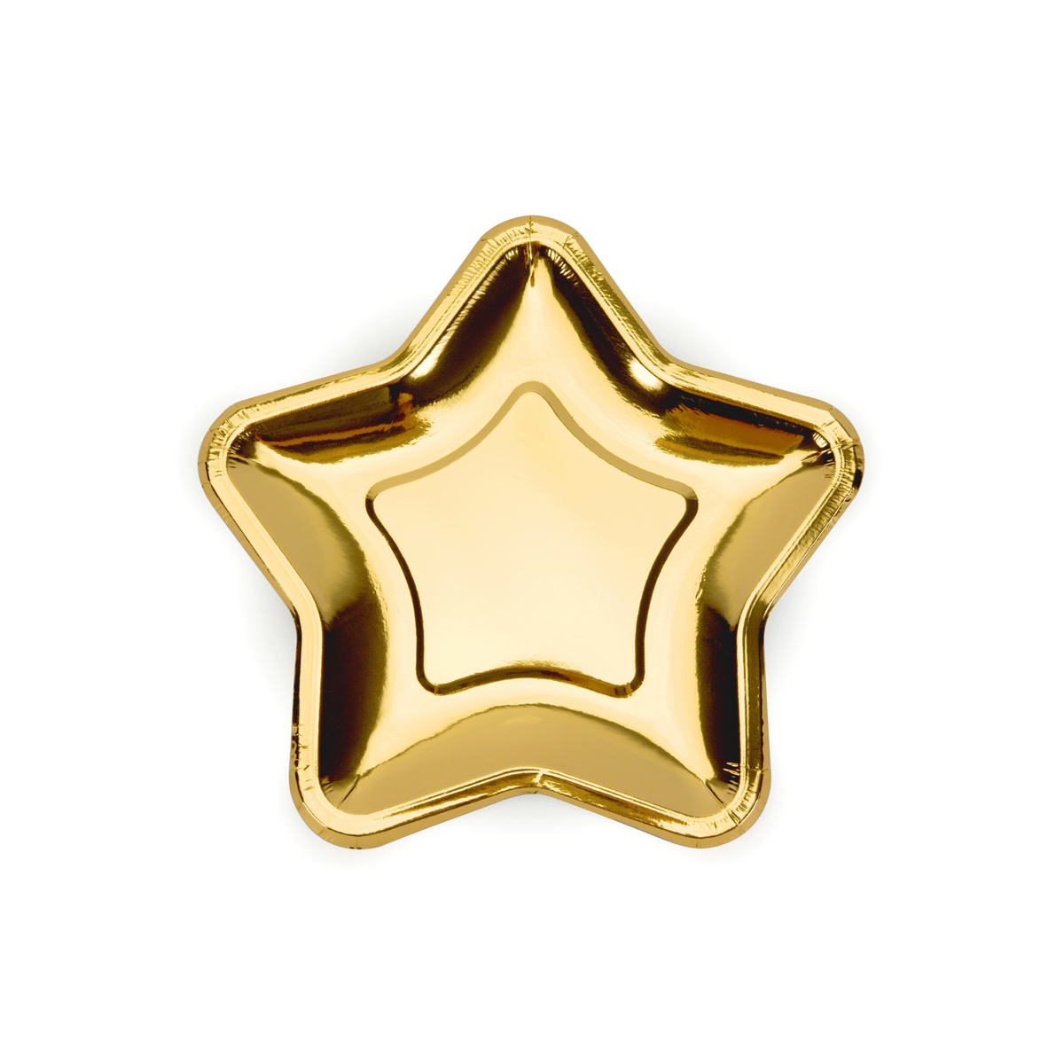 Golden Star shaped 7-inch Paper Plates Set