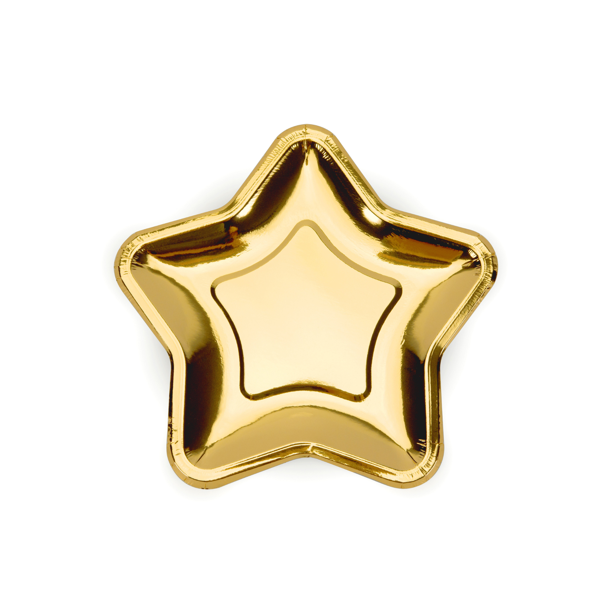 Gold Star Paper Plates Set