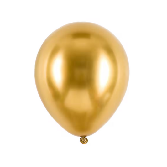 10 Inch Chrome Balloons (Gold)