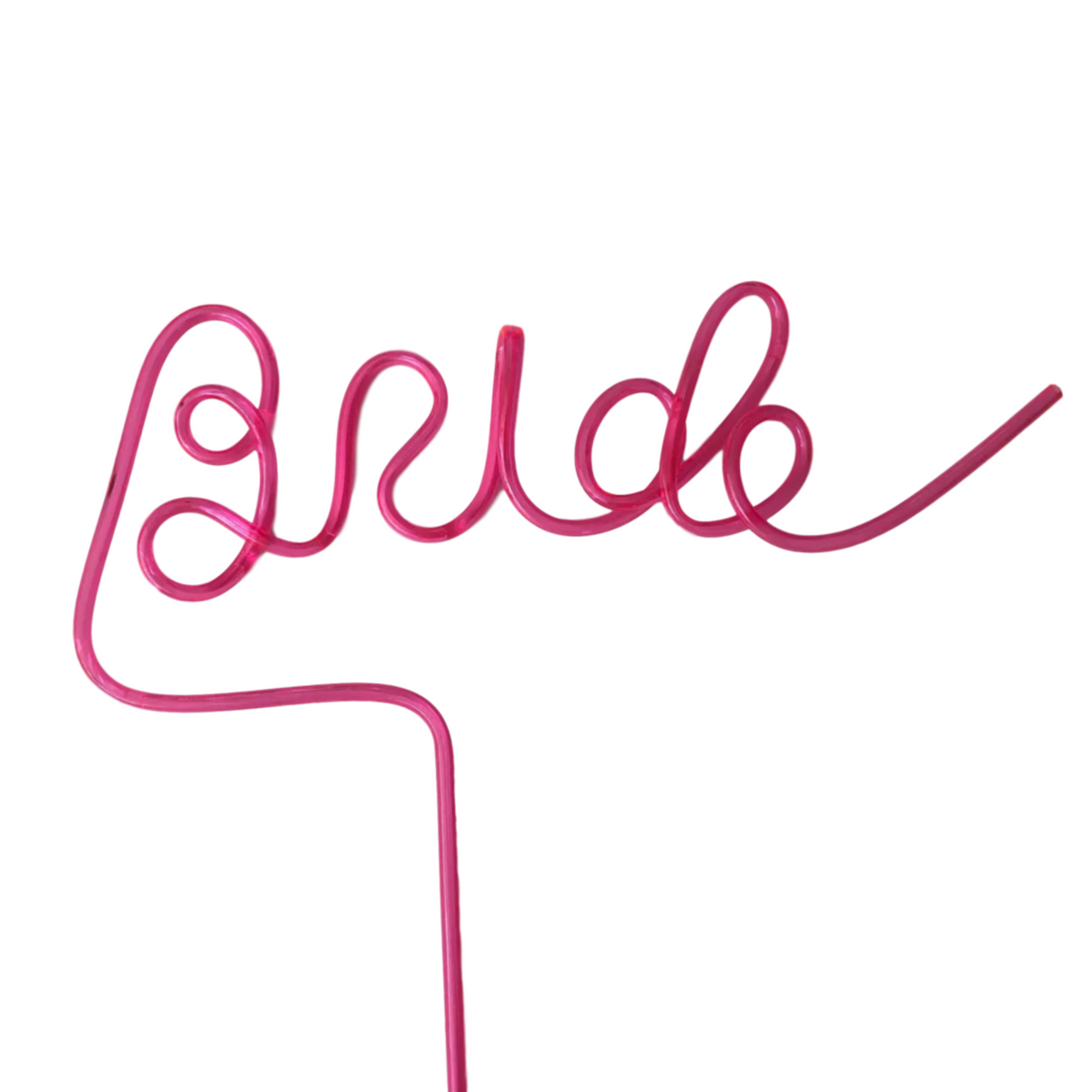Bachelorette Party Large Bride Pink Straw