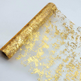 Load image into Gallery viewer, Glittery Gold Metallic Foil Mesh Table Runner Roll
