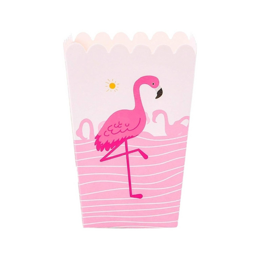 Flamingo Theme Party Popcorn Boxes Set