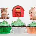 Load image into Gallery viewer, Farm Cupcake Toppers Set
