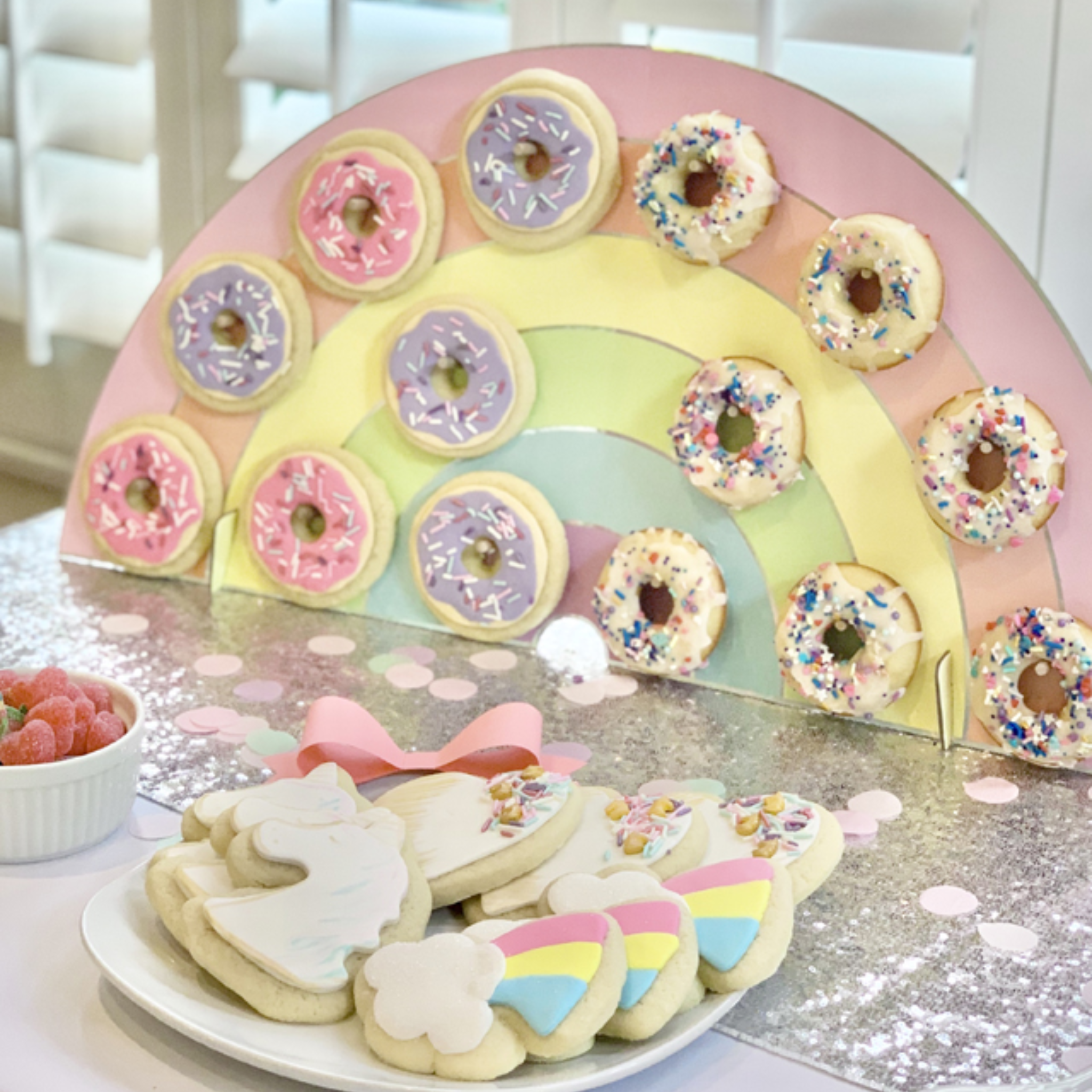 Rainbow Donut Wall Stand