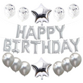 Load image into Gallery viewer, Happy Birthday Balloons Banner Set (Silver)
