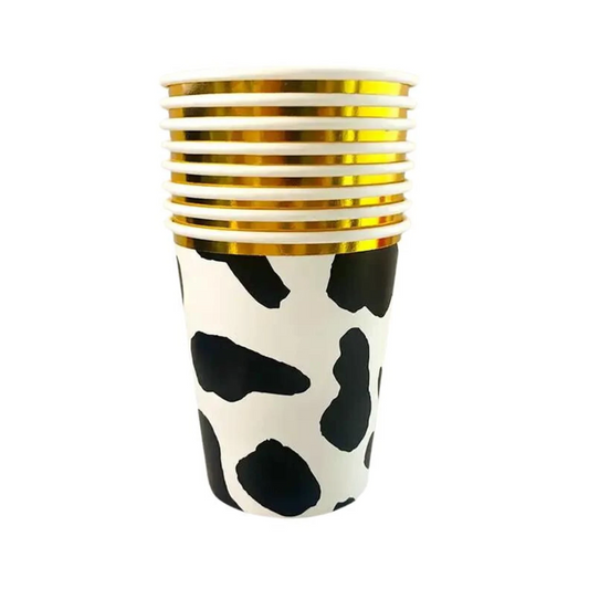 Animal Cow Theme Party Paper Cups Set