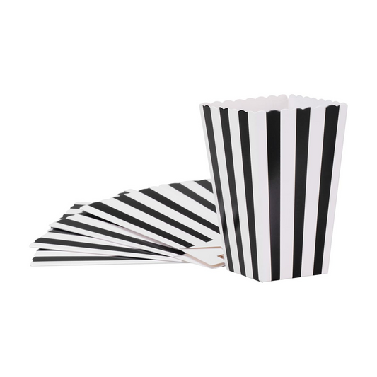 Striped Popcorn Boxes Set