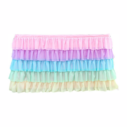 Pastel Rainbow Table Skirt