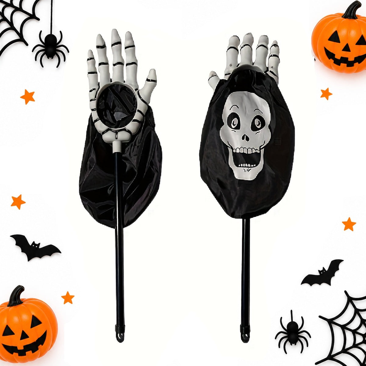 Halloween Palm Hand Trick-or-Treat Bag 1pc (Black)