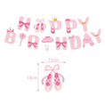 Load image into Gallery viewer, Pink Ballerina Theme Birthday Banner
