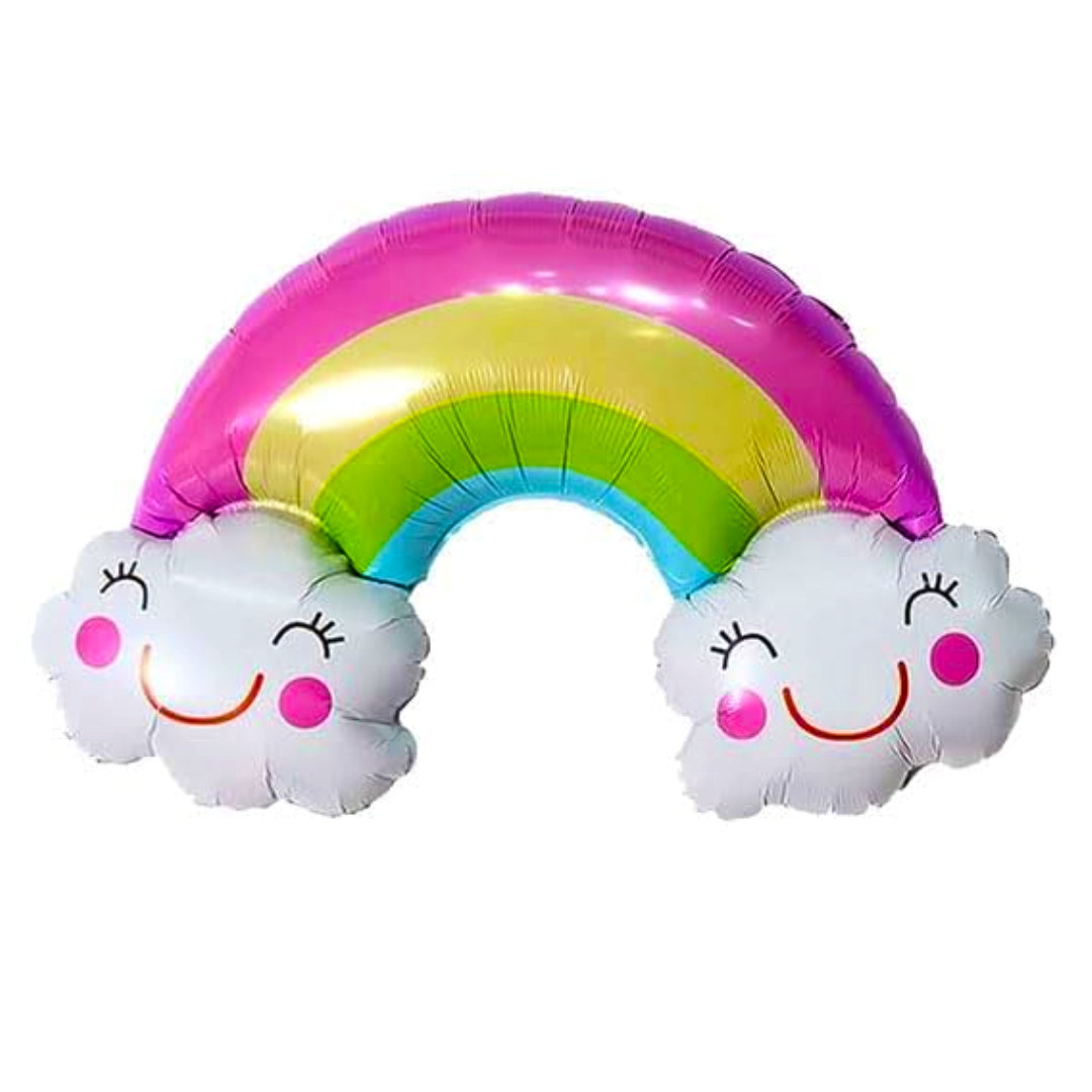 Smiling Rainbow Cloud Balloon