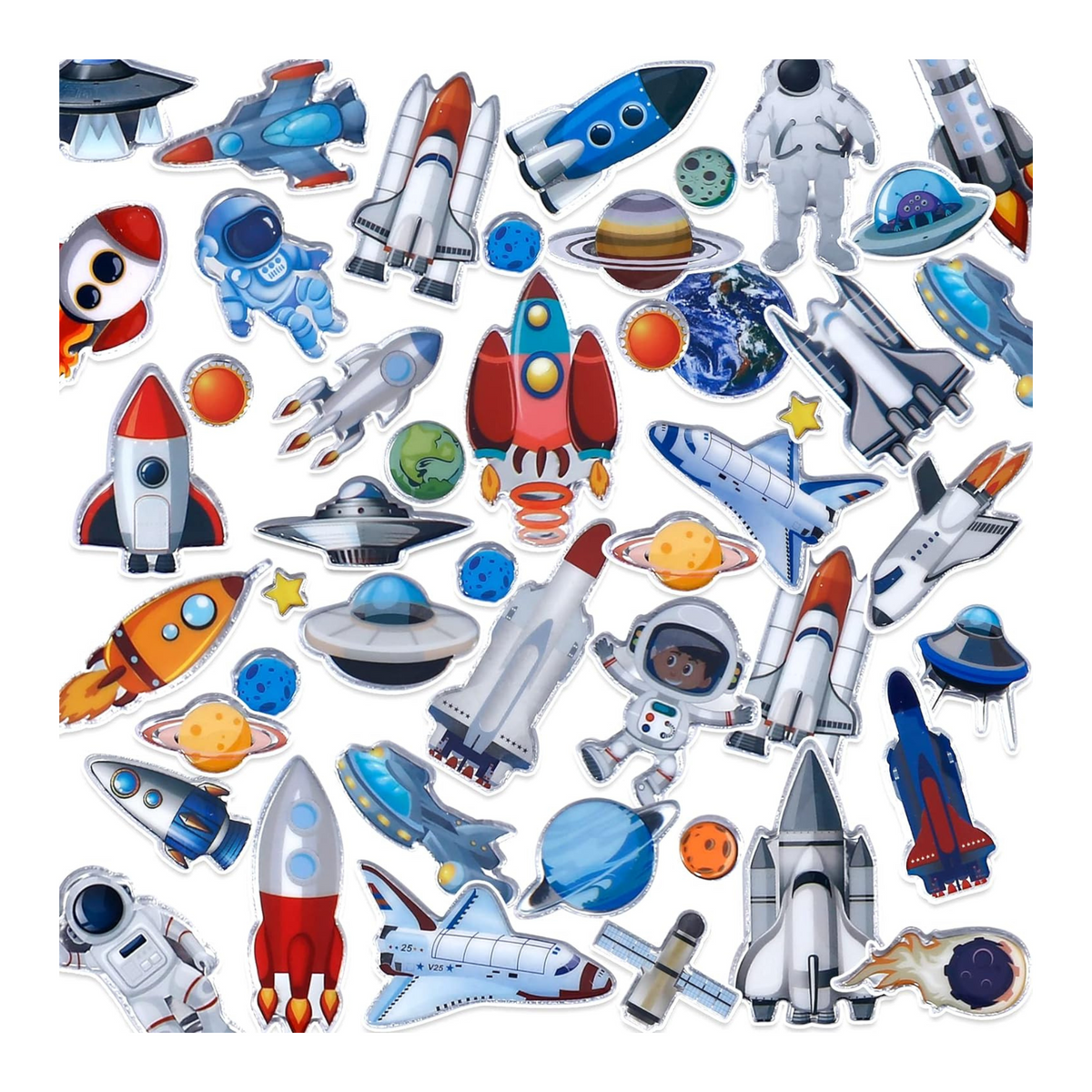Space 3D Stickers for Kids and Toddlers